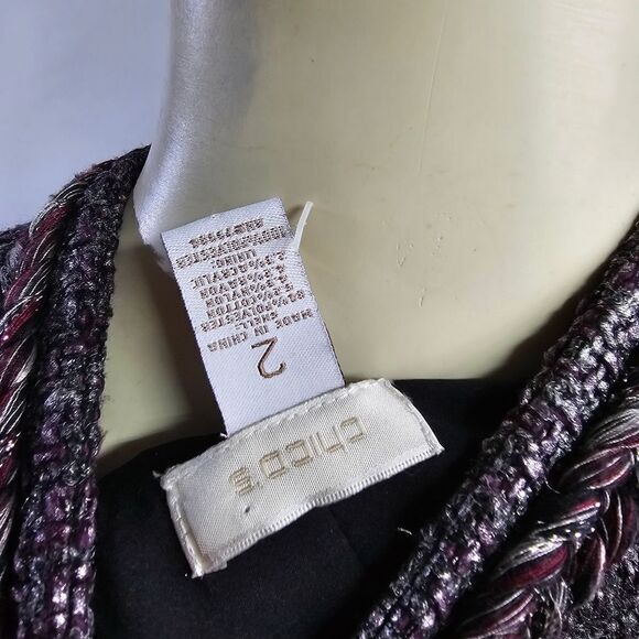 Chico's Purple Tweed Blazer - Picture 4 of 4